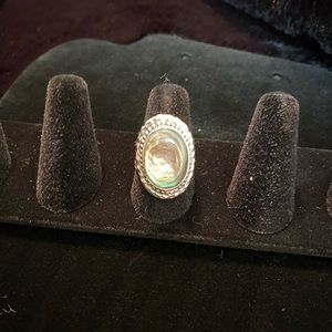 Sterling Silver Gretian Glass Ring